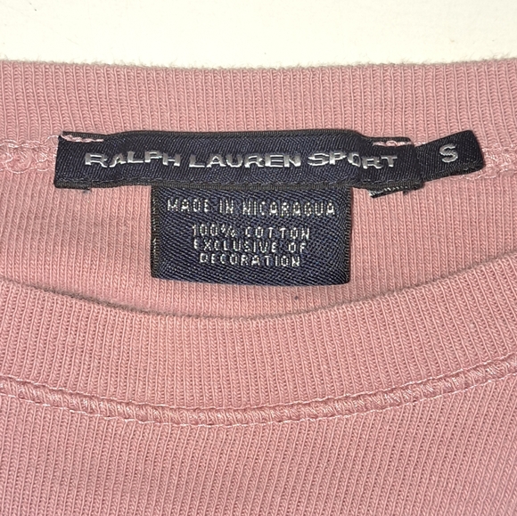 Ralph Lauren Sport Women's Size Small Pink Long Sleeve Tee Shirt - Picture 3 of 5